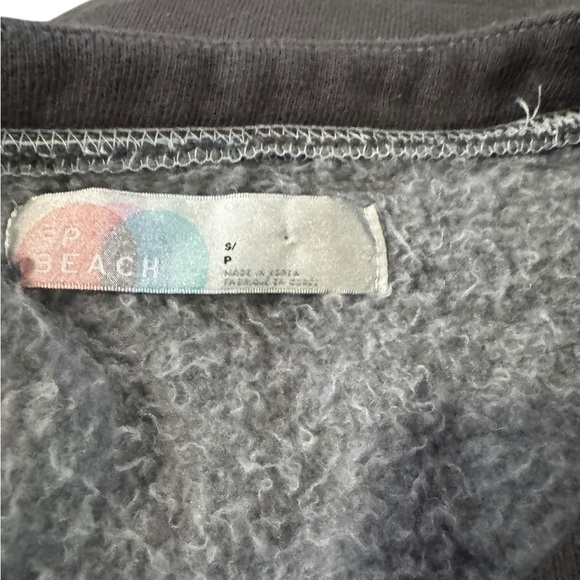 Free People gray Bell Sleeve sweatshirt tunic small EUC - Picture 4 of 5